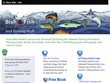Tablet Screenshot of bishfish.co.nz